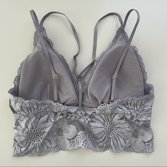 Aerie Garden Party Lace Strappy Padded Bralette - Picture 6 of 8